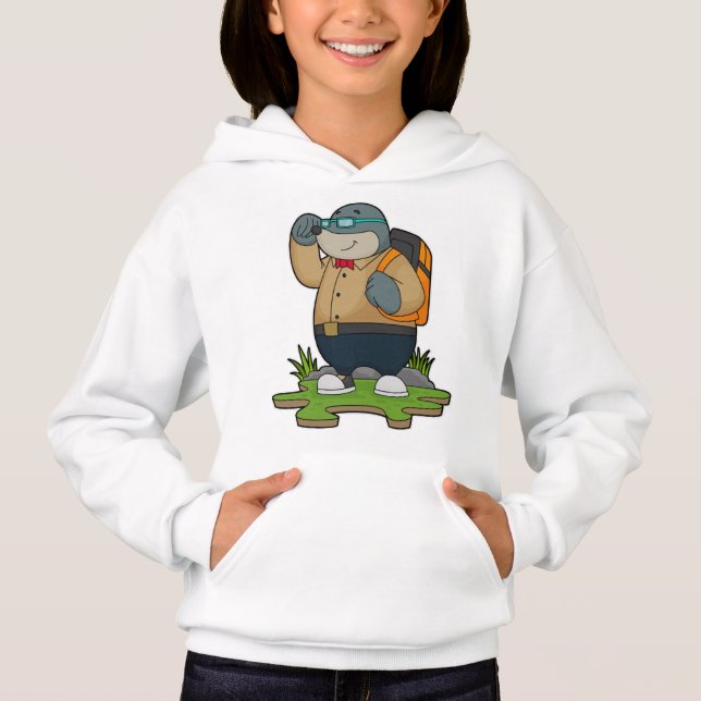 Camiseta Mole como Hiker com Backpack (Frente)