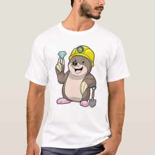 Camiseta Mole como Mineiro com Pá e Diamante