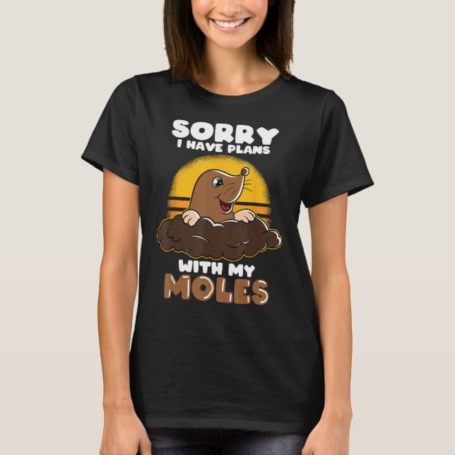 Camiseta Mole Day Mole Hunter Cute Mole Funny Mole Planos w (Frente)