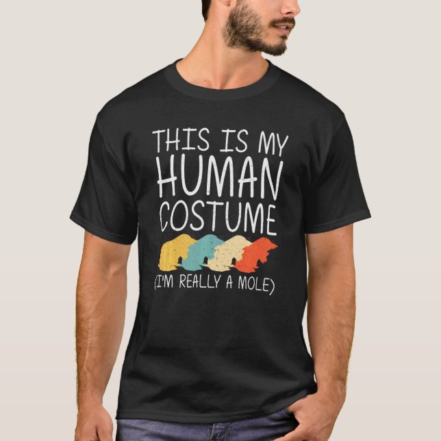 Camiseta Mole Halloween Human Costume Insectivore Shrew Eas (Frente)