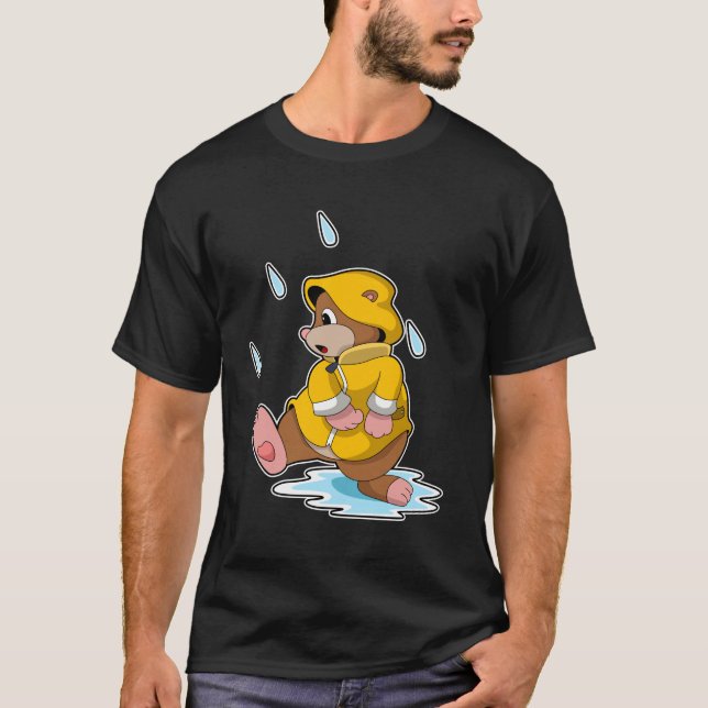 Camiseta Mole na chuva com gotas de chuva (Frente)