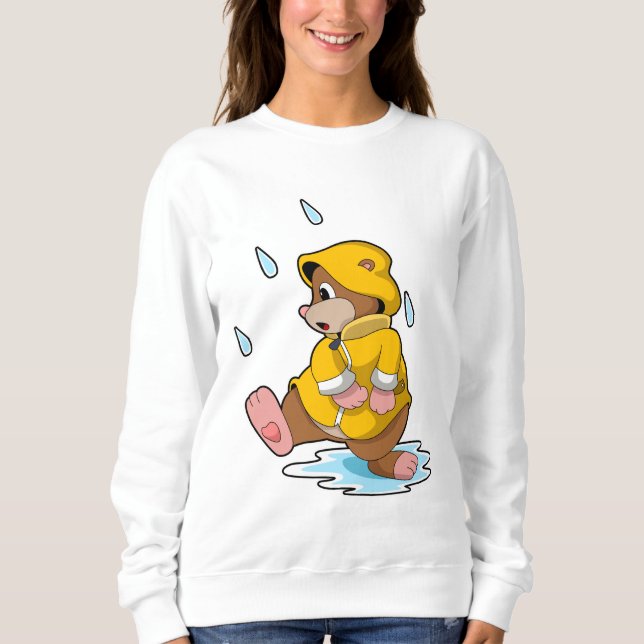 Camiseta Mole na chuva com gotas de chuva (Frente)