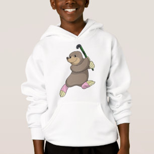 Camiseta Mole no Hockey com Taco de Hóquei