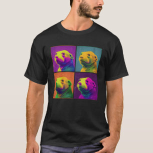 Camiseta Mole Rat Pop Ilustração de Animais Coloridos