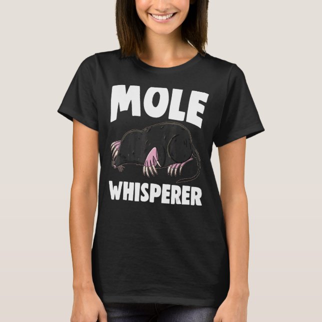 Camiseta Mole Rat Whispherd Mulheres Cute Little Mole Love (Frente)
