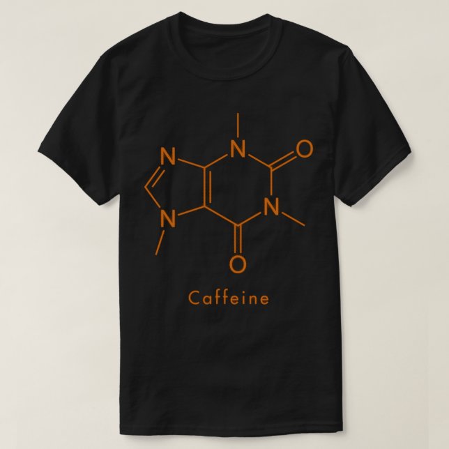 Camiseta Molécula de cafeína (Frente do Design)
