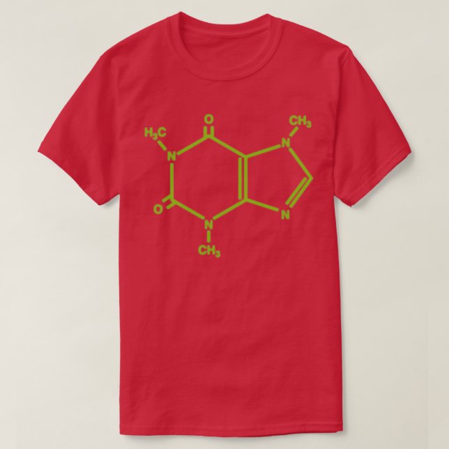Camiseta Molécula de cafeínaTShirt 1 (Frente do Design)