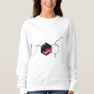 Camiseta Molécula química com vista espacial