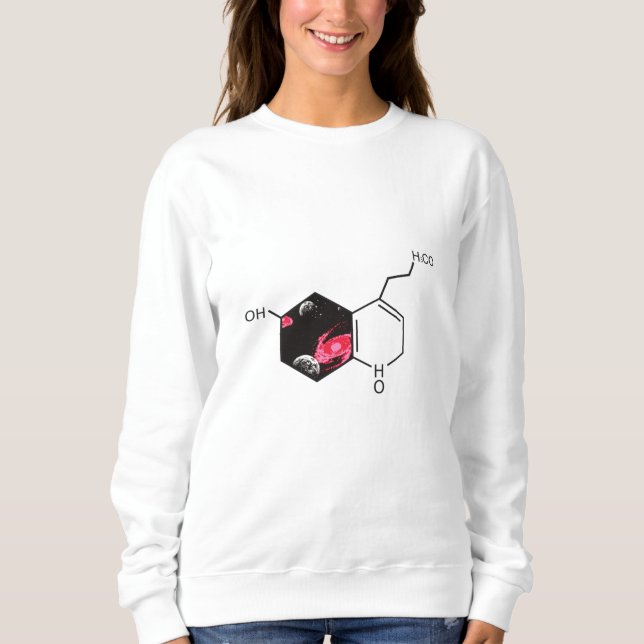 Camiseta Molécula química com vista espacial (Frente)