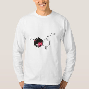 Camiseta Molécula química com vista espacial