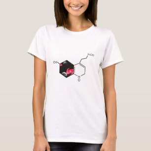 Camiseta Molécula química com vista para o espaço exterior
