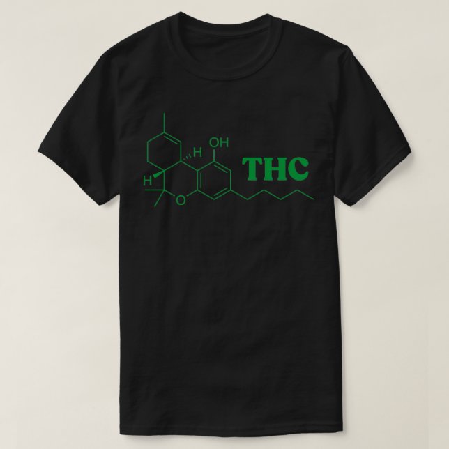 Camiseta Molécula THC com nome (Frente do Design)