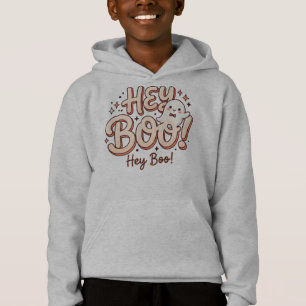 Camiseta Moletas Retro Ghost "Hey Boo!" para Meninos