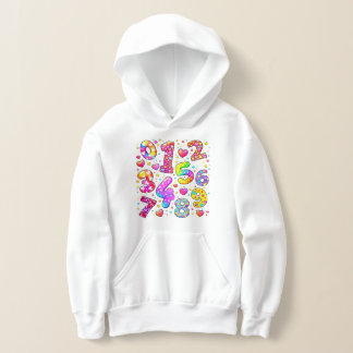 Camiseta Moletom Colorido Números Dia dos Números Fofo