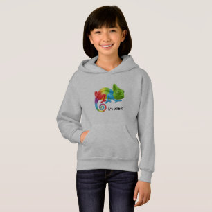 Camiseta Moletom com Capuz Chameleon para Meninas Inspirado