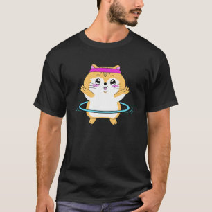 Camiseta Moletom com Capuz de Hula Hoop de Dança de Fitness