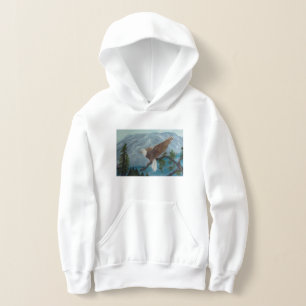 Camiseta Moletom com capuz juvenil de uma Águia pintada