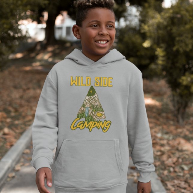 Camiseta Moletom com capuz para acampamento na floresta da  (Criador carregado)