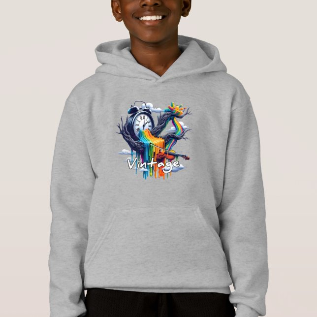 Camiseta Moletom com Capuz para Crianças (Frente)