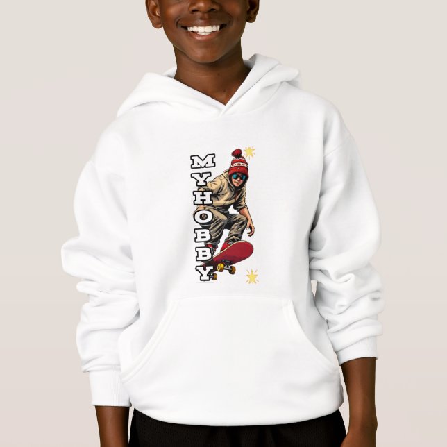 Camiseta Moletom com Capuz para Crianças (Frente)