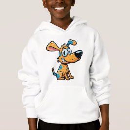 Camiseta Moletom com Capuz para Crianças Cachorro Divertido