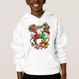 Camiseta Moletom com Capuz para Crianças de Natal