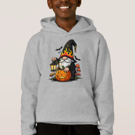 Camiseta Moletom com Capuz para Crianças Gnome de Halloween