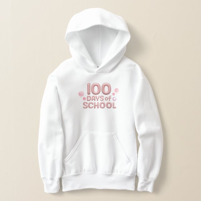 Camiseta Moletom com capuz para crianças no 100º dia de aul (Postura )