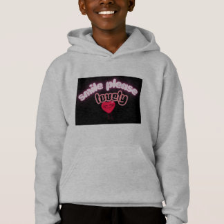 Camiseta Moletom com Capuz para Crianças Smile Please