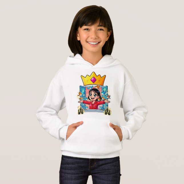 Camiseta Moletom com Estampa de Princesa  (Frente Completa)