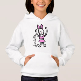 Camiseta Moletom com Gráfico de Coelho com Seu Nome