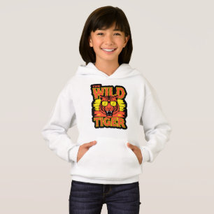 Camiseta Moletom com Gráfico do Tigre Selvagem para Criança