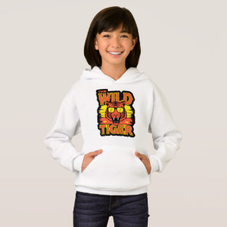 Camiseta Moletom com Gráfico do Tigre Selvagem para Criança