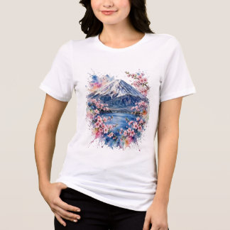 Camiseta Moletom com pintura em aquarela da flor de cerejei