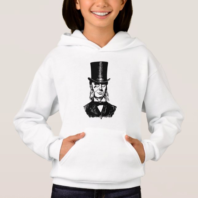 Camiseta Moletom de Bebê com Ilustração de Cavalheiro Vinta (Frente)