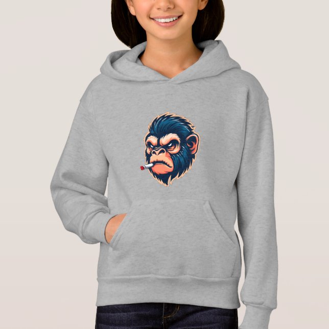 Camiseta Moletom de Bebê Macaco Fofo (Frente)
