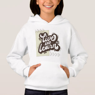 Camiseta Moletom de Bebê Menina com Tipografia Fofa Aprenda