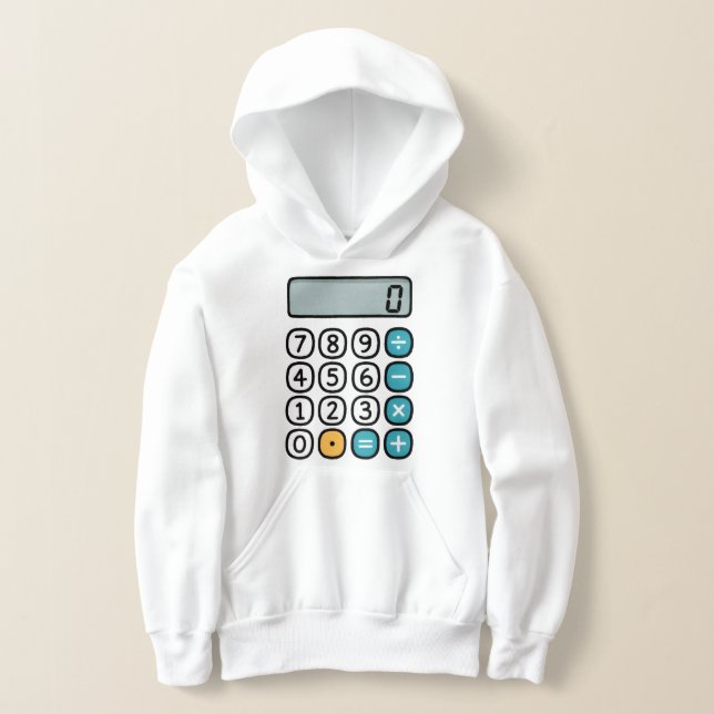 Camiseta Moletom de Calculadora de Matemática para Crianças (Postura )