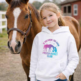 Camiseta Moletom de Cavalo de Inverno Engraçado para Menina