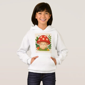 Camiseta Moletom de Cogumelo Fofo para Crianças