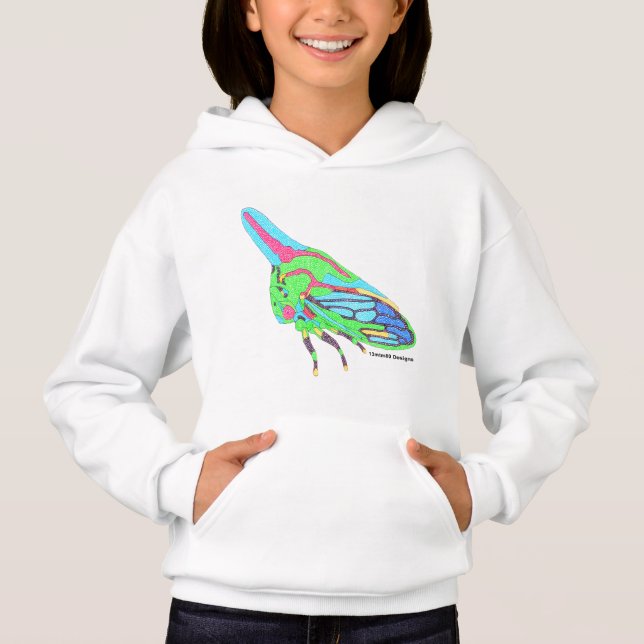 Camiseta Moletom de menina (branco) - Oak Treehopper (Frente)