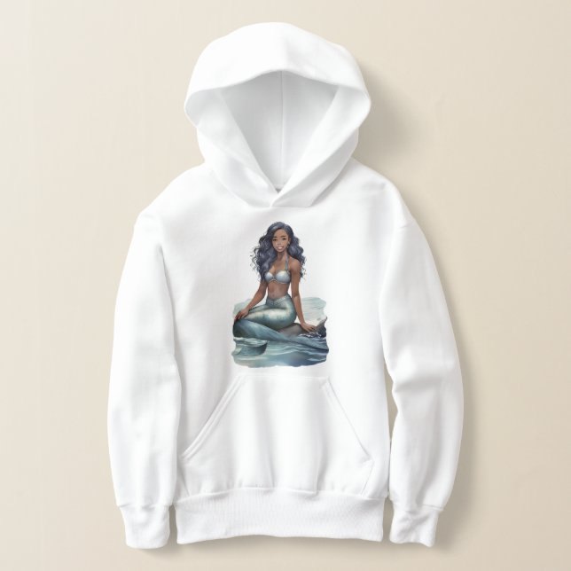 Camiseta Moletom de Menina Sereia Fantasia (Postura )