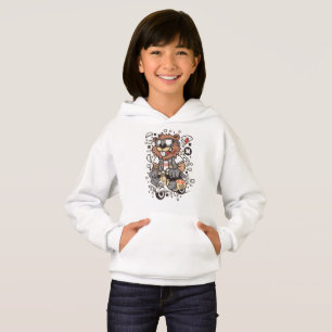 Camiseta Moletom de Meninas Castor Lenhador Fofo - Artístic