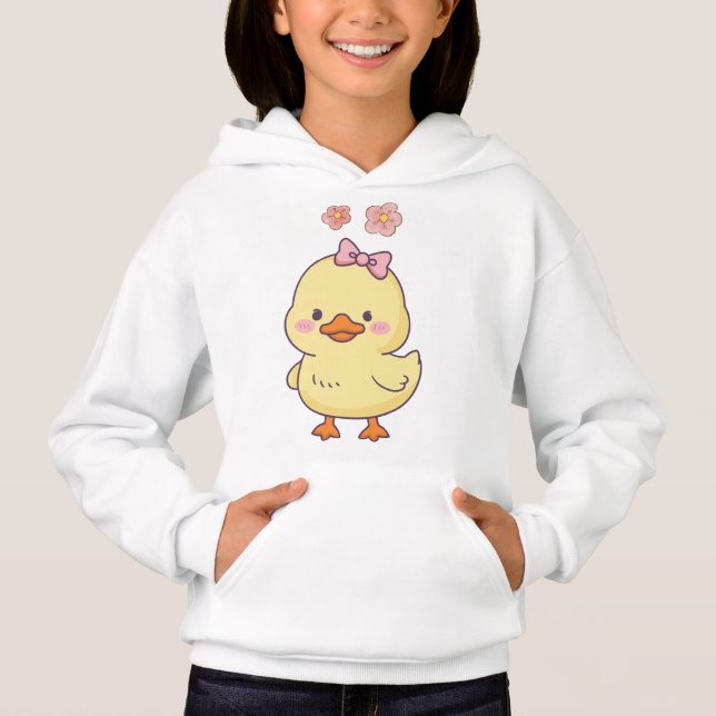 Camiseta Moletom de Meninas com Patozinho Fofo (Frente)