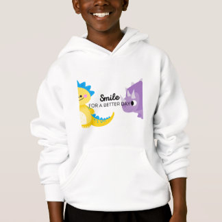 Camiseta Moletom de Menino Sorria Para Um Dia Melhor