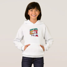 Moletom de Natal Kids Cozy Dear Santa Send Pizza
