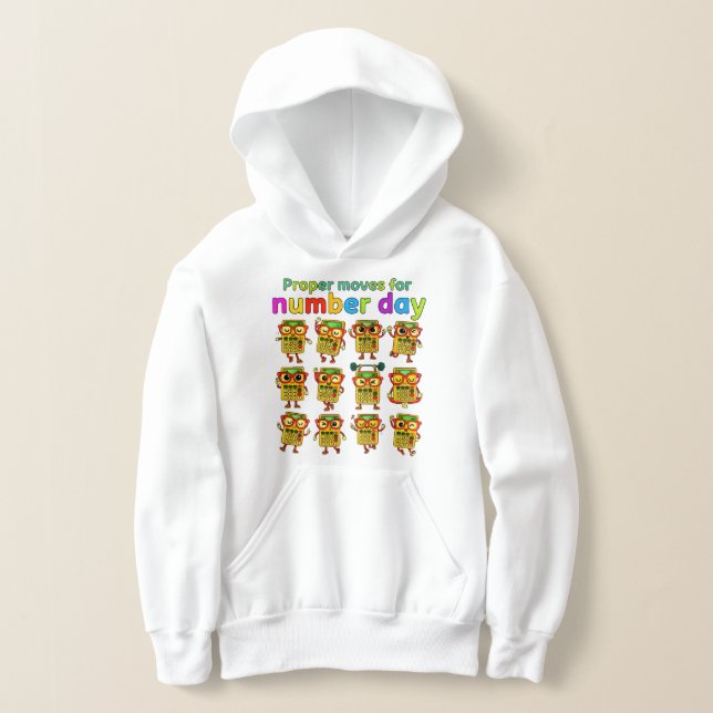 Camiseta Moletom de Número Dia para Crianças | Atividade Mo (Postura )