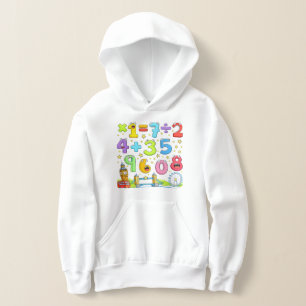 Camiseta Moletom de Números de Matemática Fofa para Criança