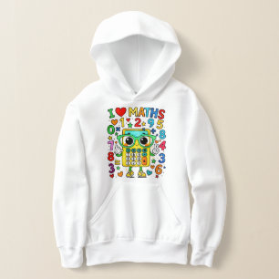 Camiseta Moletom de Números de Matemática para Crianças E