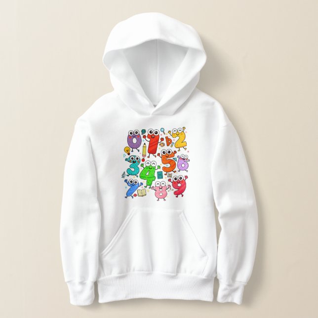Camiseta Moletom Dia dos Números para Crianças | Números de (Postura )